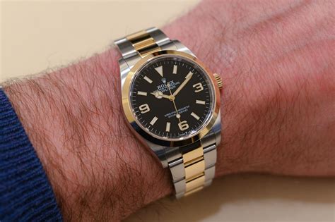 rolex explorer half gold|Rolex explorer 36mm price.